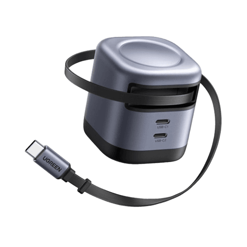 Ugreen Nexode 45W 2-Port Charger with Retractable Cable